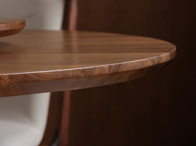 Round Dining Table Walnut Solid Wood  round dining table