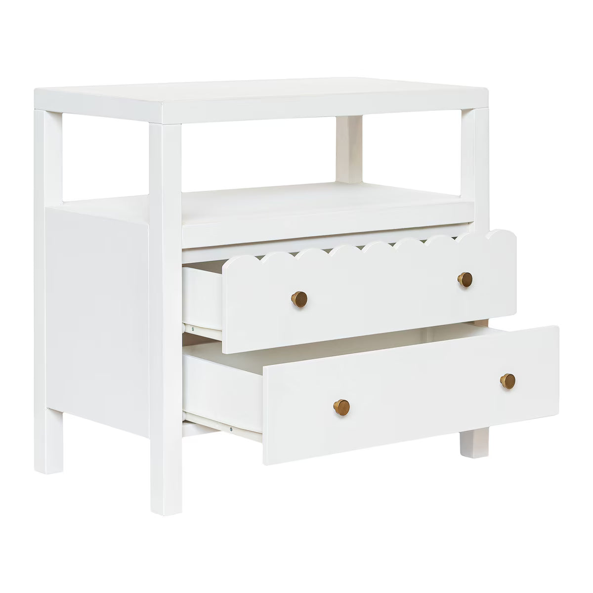 2 drawer bedside shelf