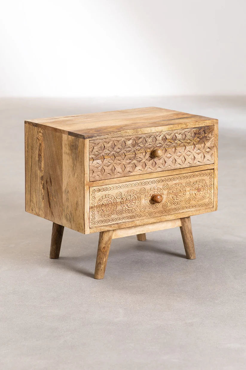 2 drawer bedside table