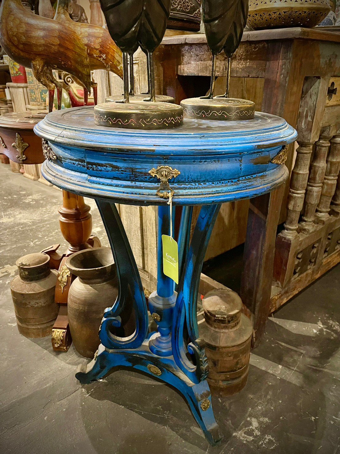 Blue Side Table
