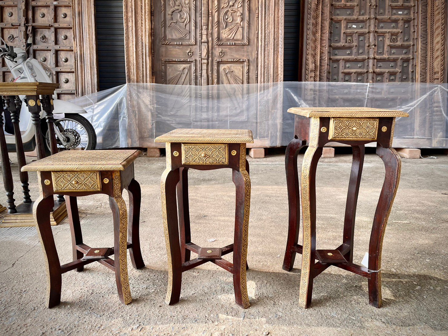 Brass and Wood Furniture