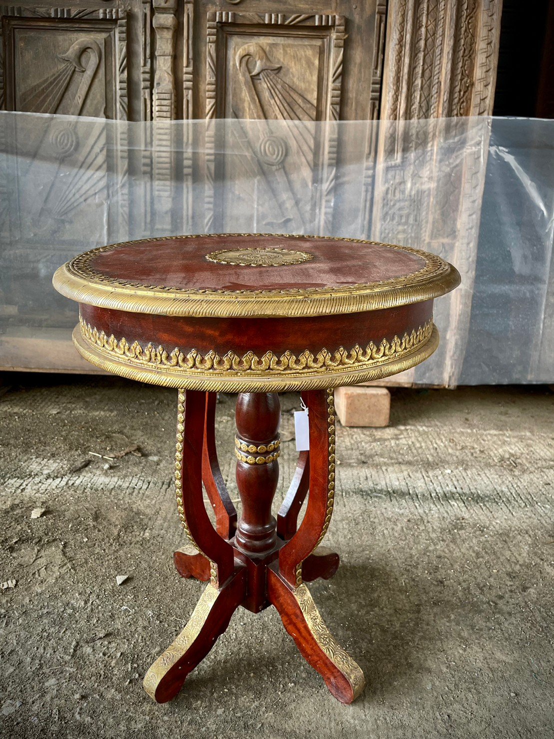 Brass and Wooden Table