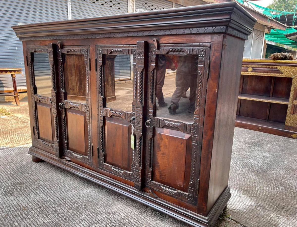 Brown polished sideboard