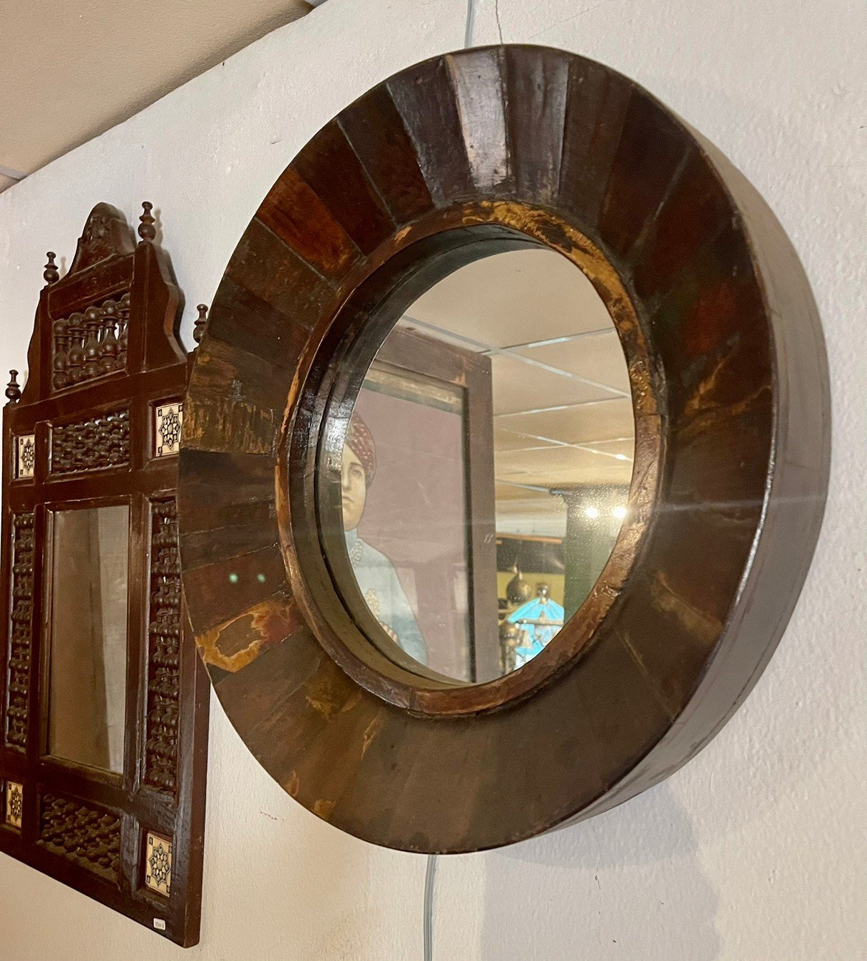 Carved frame wood mirrors