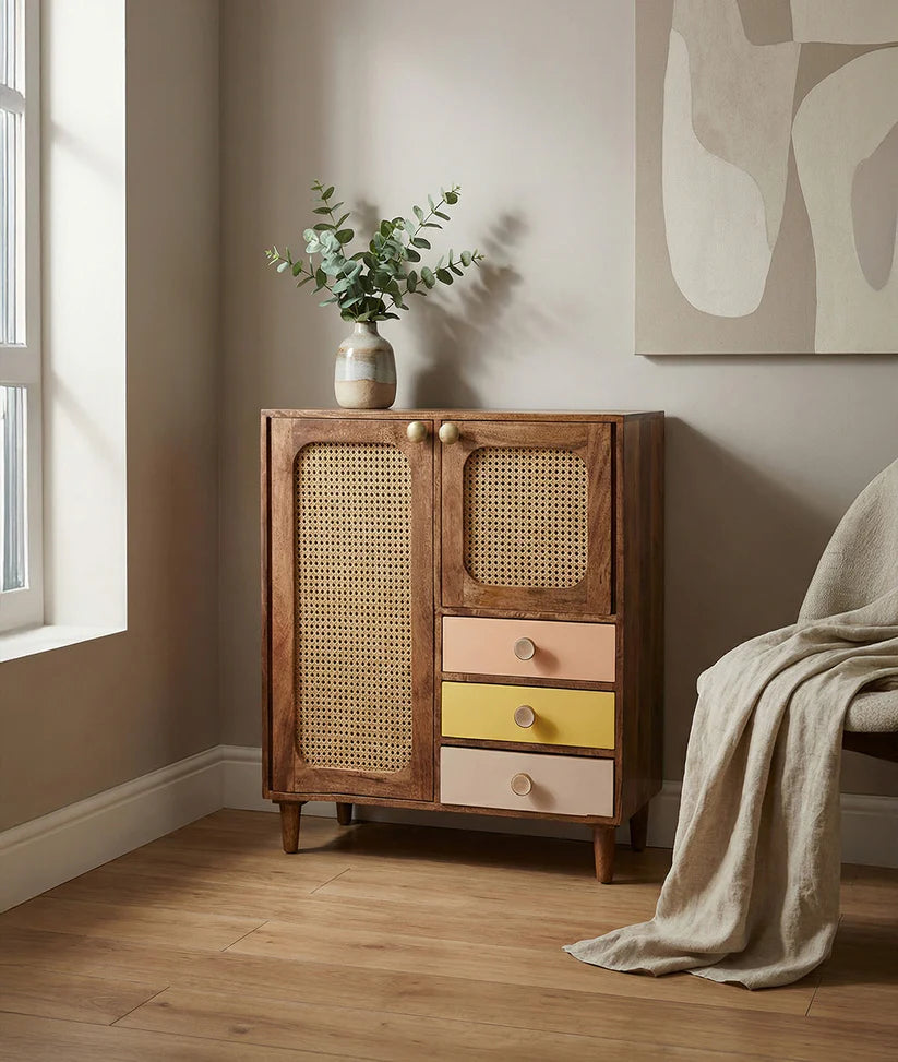 Erato rattan mini wardrobe