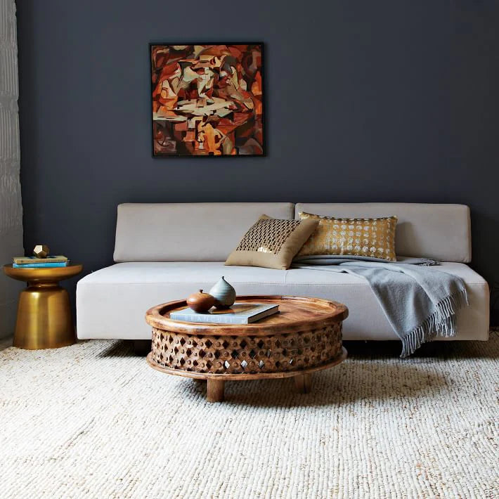 Hand-carved coffee table