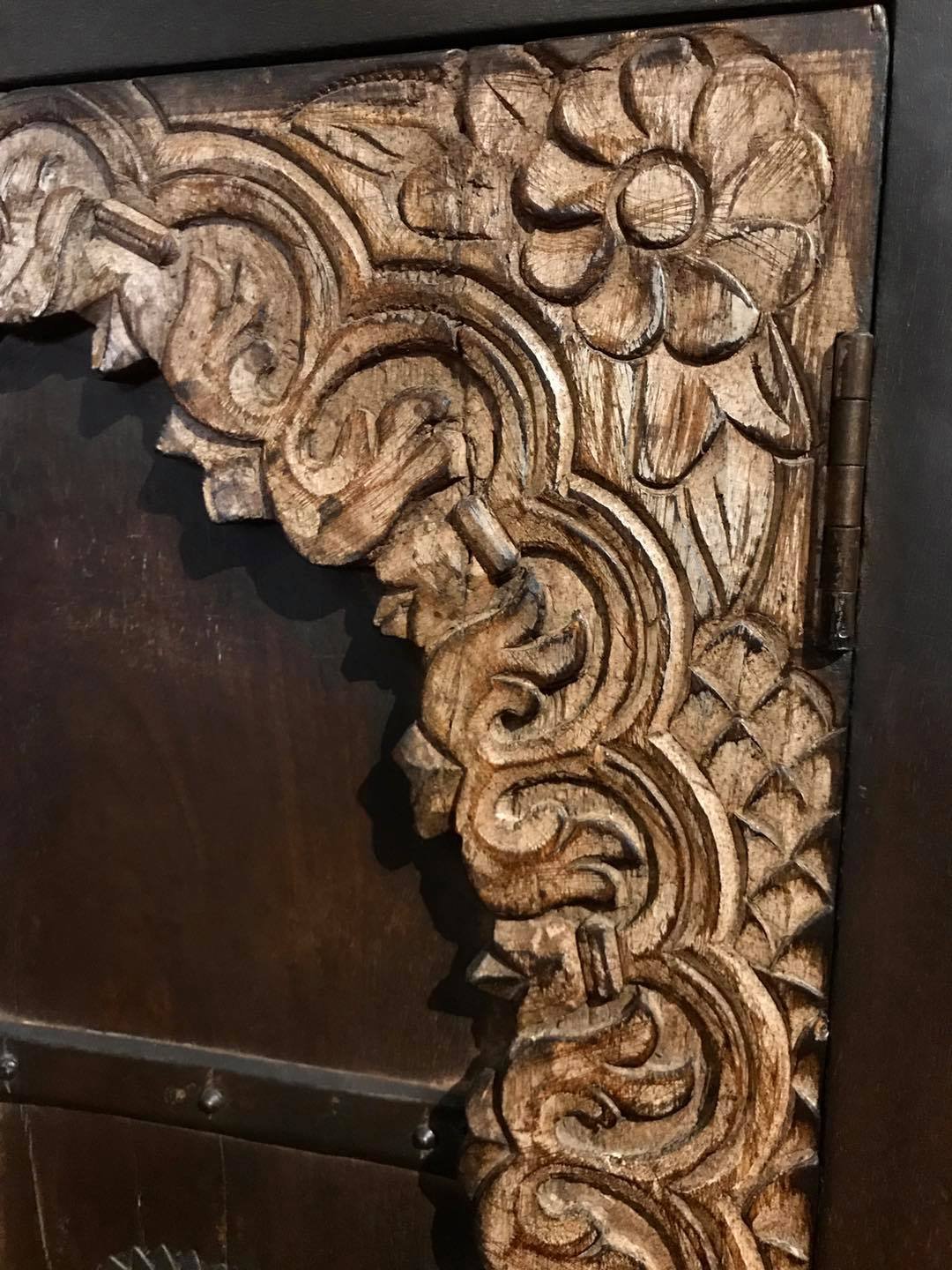 Indian carved storage cabinet