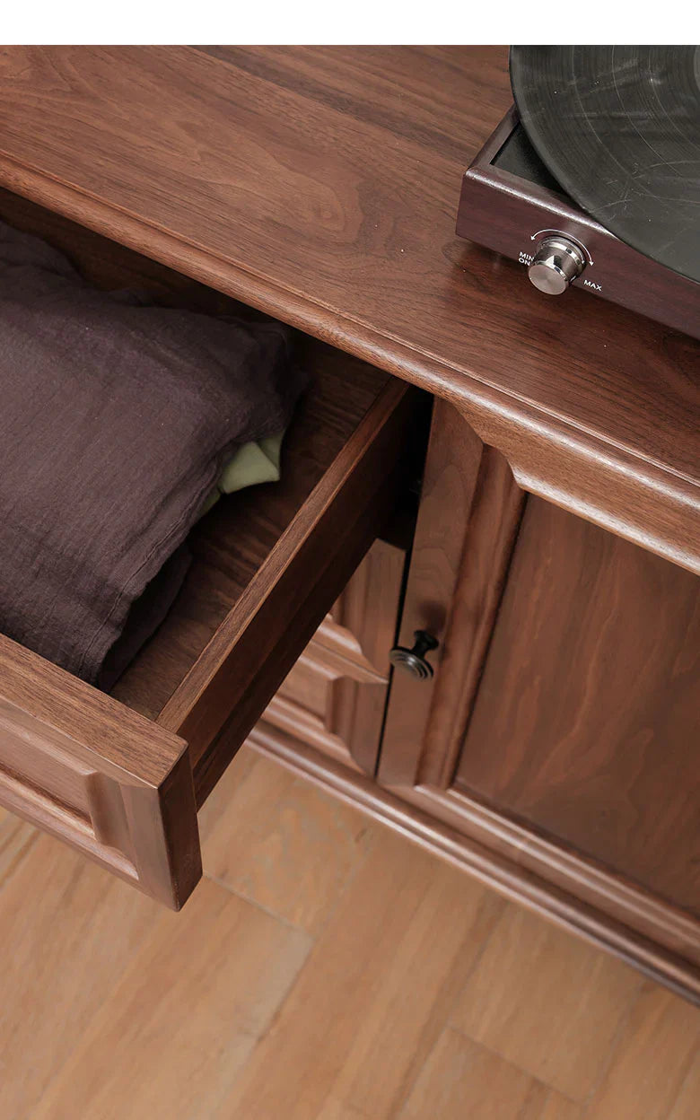 RIVO HOMES Acacia Wood Sideboard | Handcrafted 6-Drawer & 2-Door Console | Multi-Size Storage