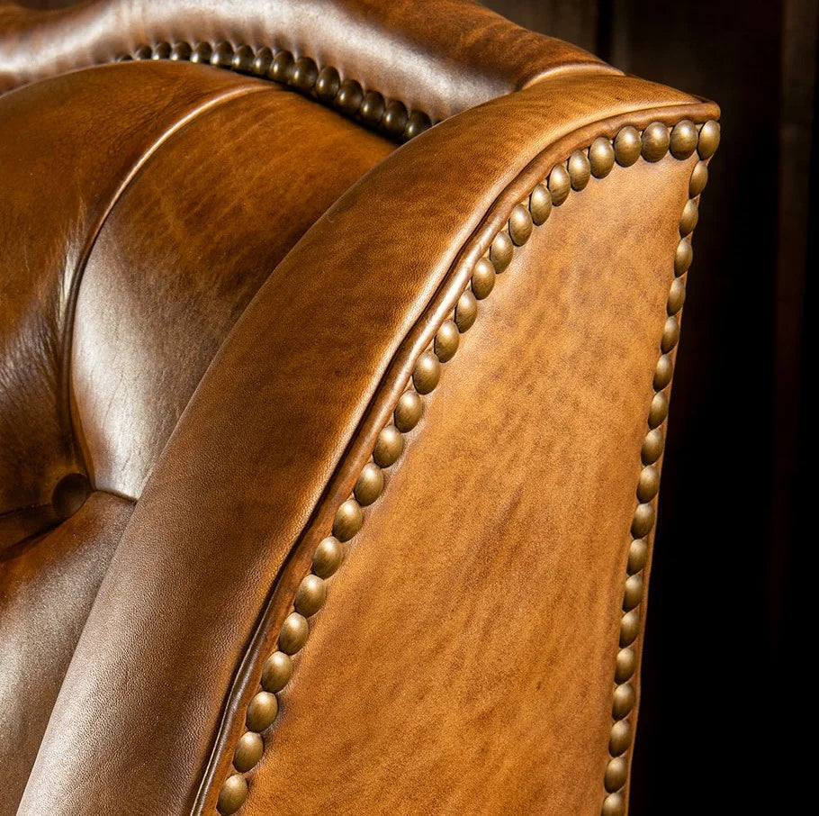VersaMondo Buffalo Leather Sofa Bed – Convertible 3-Seater by RIVO HOMES