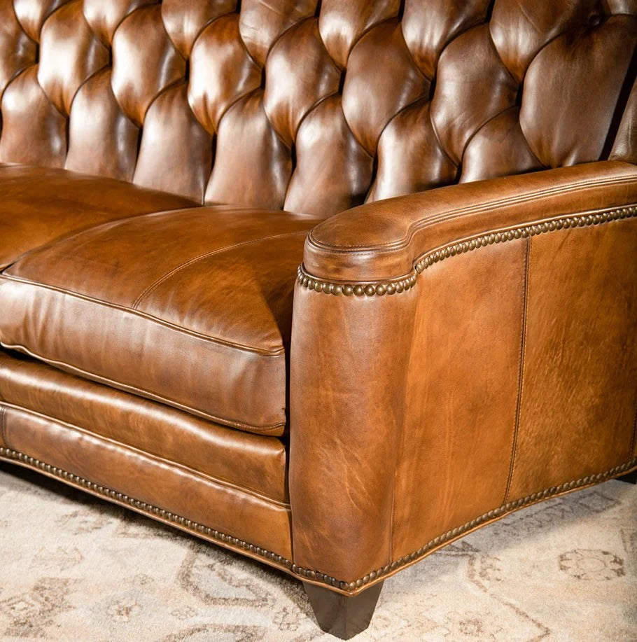 VersaMondo Buffalo Leather Sofa Bed – Convertible 3-Seater by RIVO HOMES