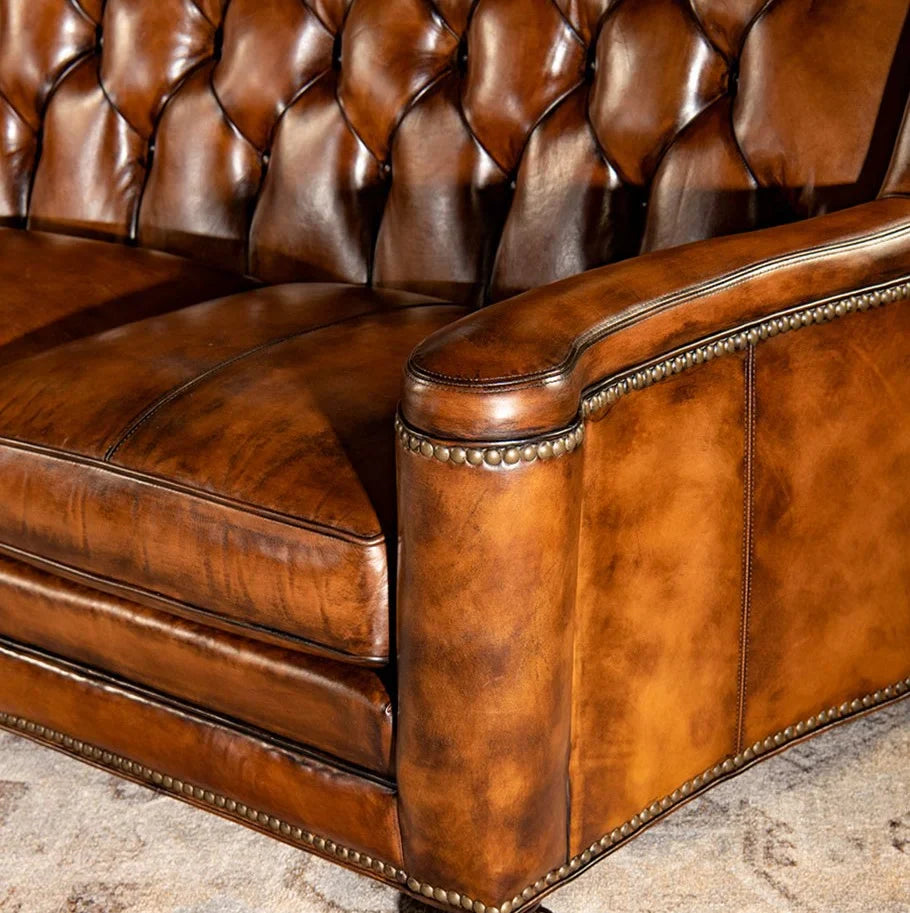 VersaMondo Buffalo Leather Sofa Bed – Convertible 3-Seater by RIVO HOMES