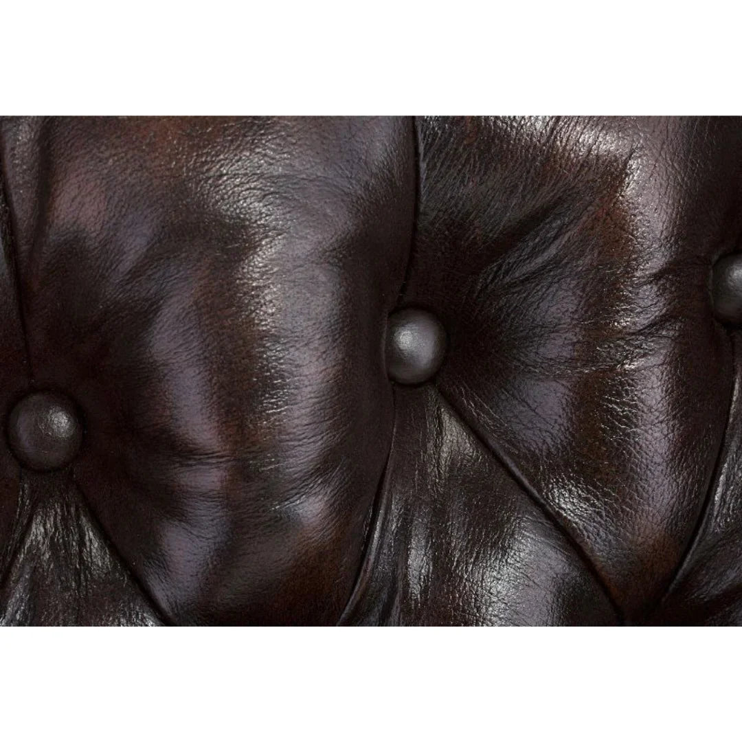 Oxford Monarch Wingback Chesterfield 1-Seater – Handcrafted Genuine Leather Armchair by  RIVO HOMES