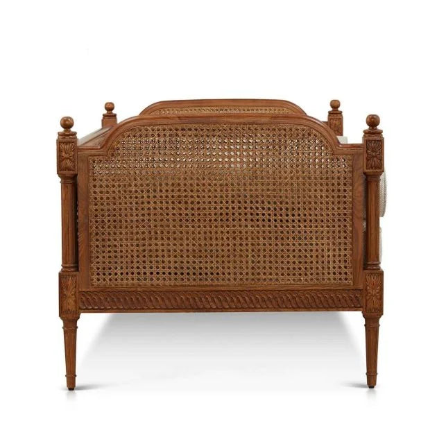 Sereno Natura Rattan Daybed – Handcrafted Solid Wood & Woven Elegance by RIVO HOMES