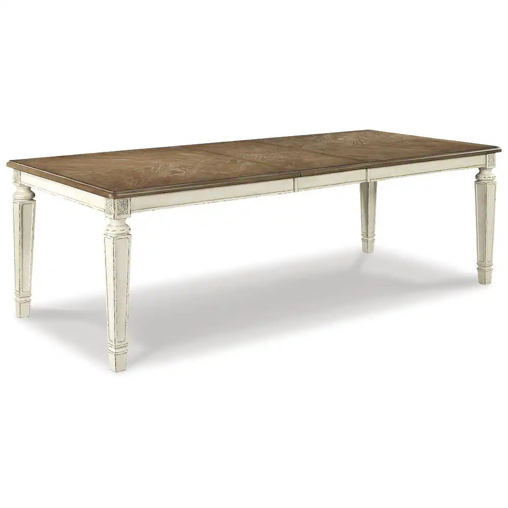 Parisienne Blanc French Distressed Solid Mango Wood Dining Set – 4, 6, 8 Seater by RIVO HOMES