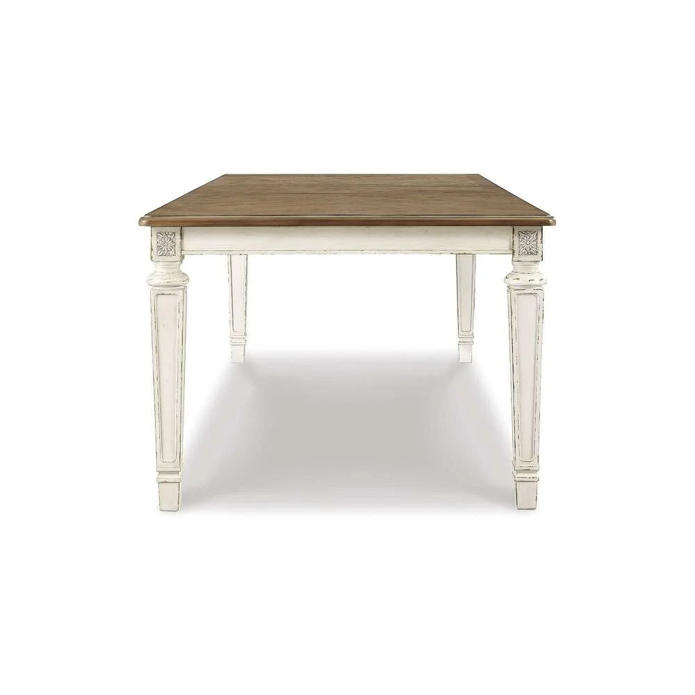 Parisienne Blanc French Distressed Solid Mango Wood Dining Set – 4, 6, 8 Seater by RIVO HOMES