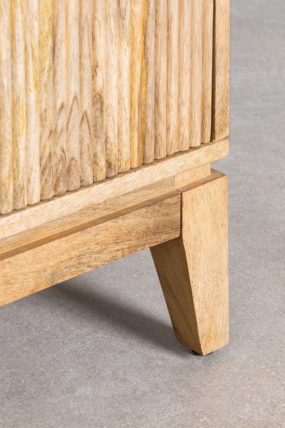 Handcrafted Mango Wood & Rattan Coffee Table with Open Storage | Mid-Century Modern Living Room Centerpiece | RIVO HOMES