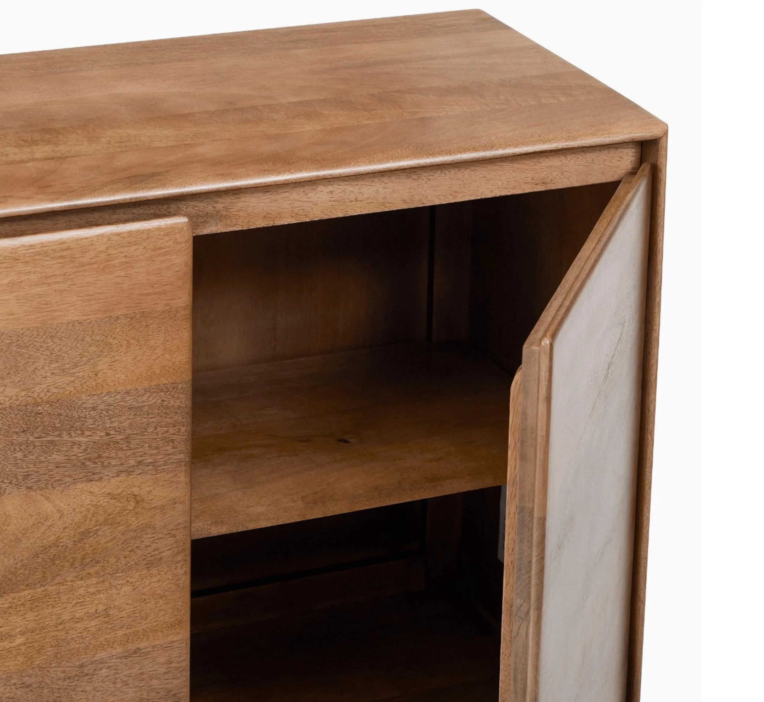 Nest 6-Tier Solid Mango Wood Shoe Cabinet – Handcrafted Organizer in Teak Finish by RIVO HOMES