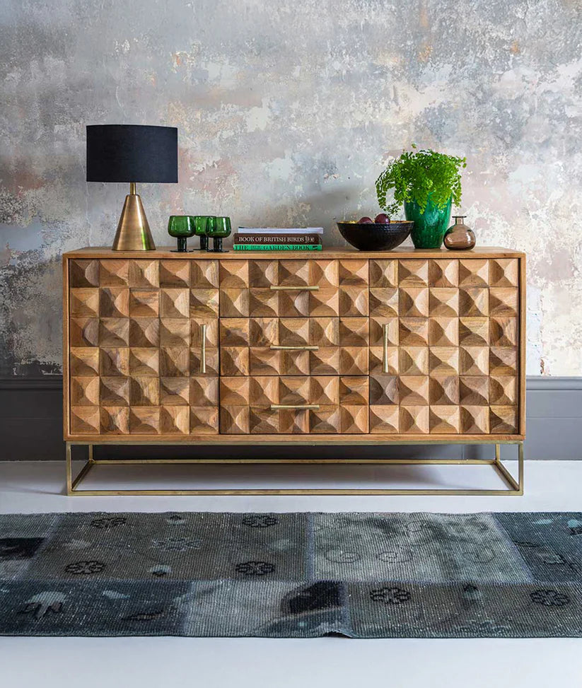 Mango wood sideboard