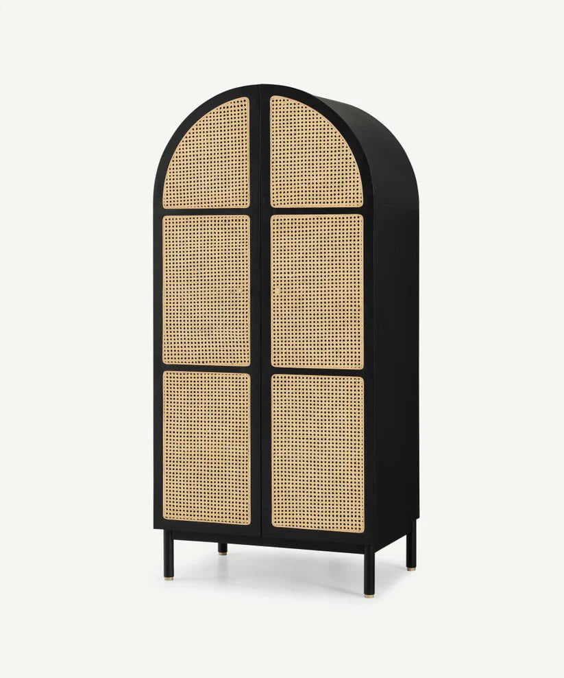 Raven Rattan Solid Wood Wardrobe