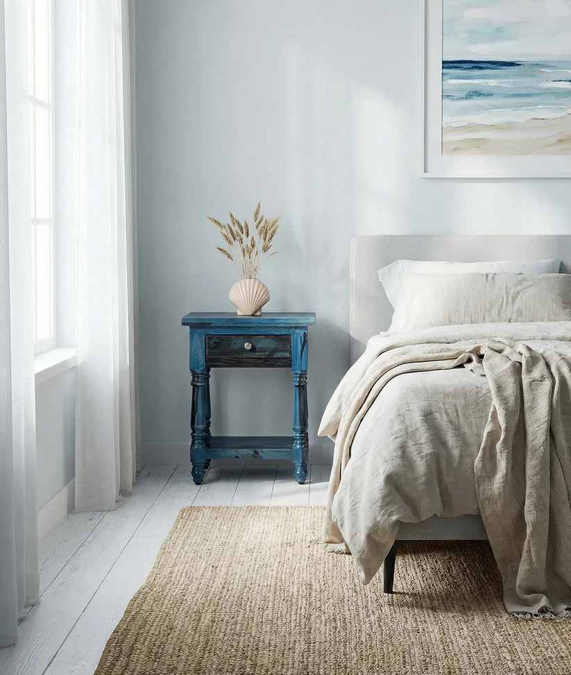 Repton blue bedside table