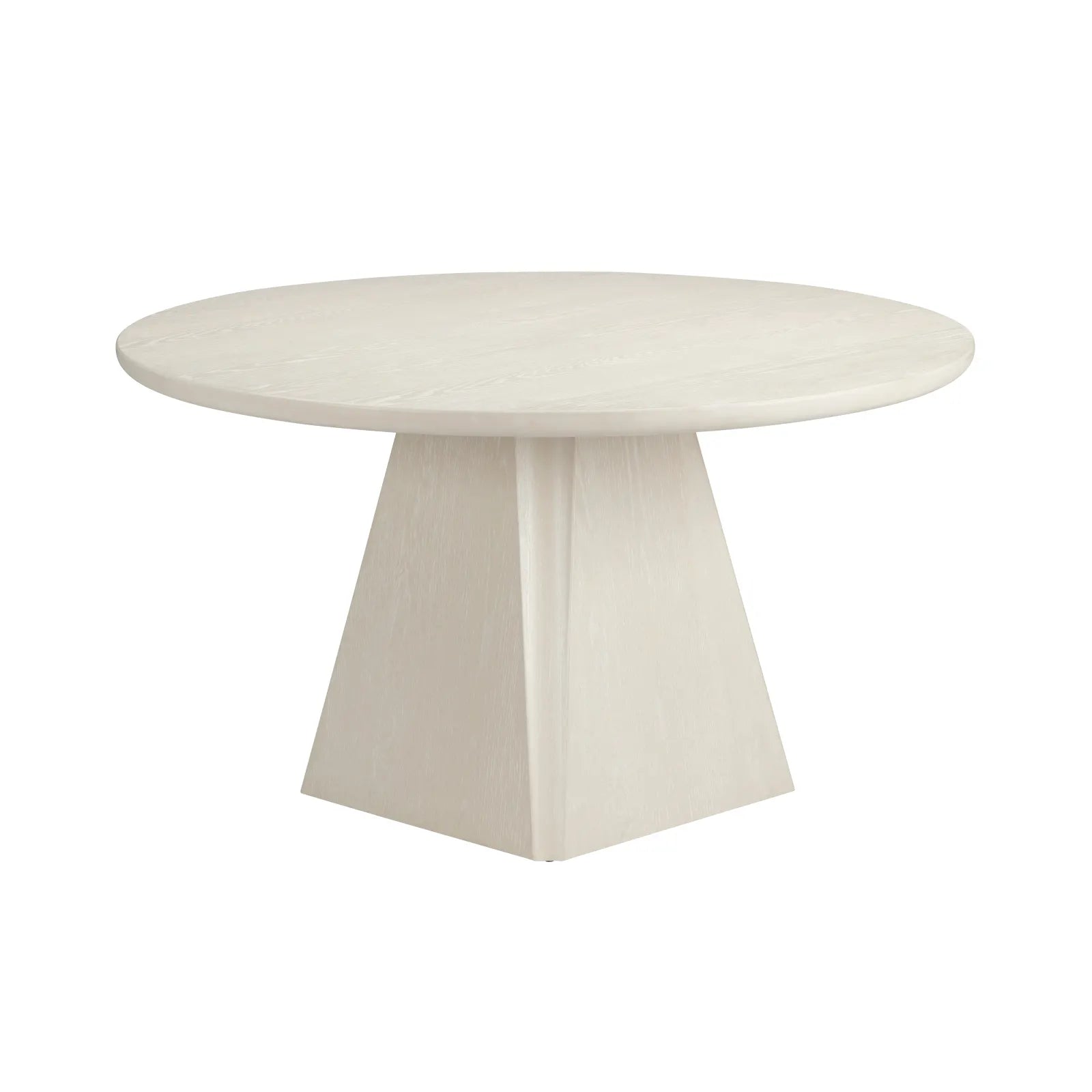Round whitewash dining table 