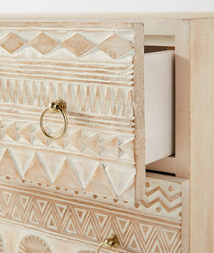 Sunburst carved sideboard