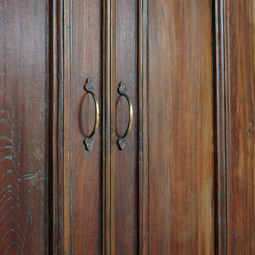 Royal Arched Mango Wood Wardrobe - 233cm Tall Solid Wood Four-Door Armoire