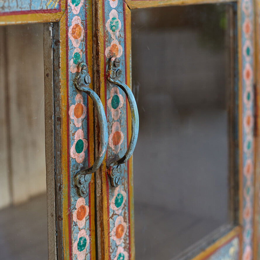 Mehendi Art Painted Wardrobe - Handcrafted 200cm Multicolor Solid Mango Wood Armoire (Copy)