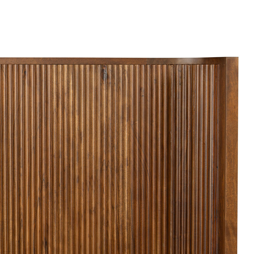 Modern Acacia Wood Double Bed