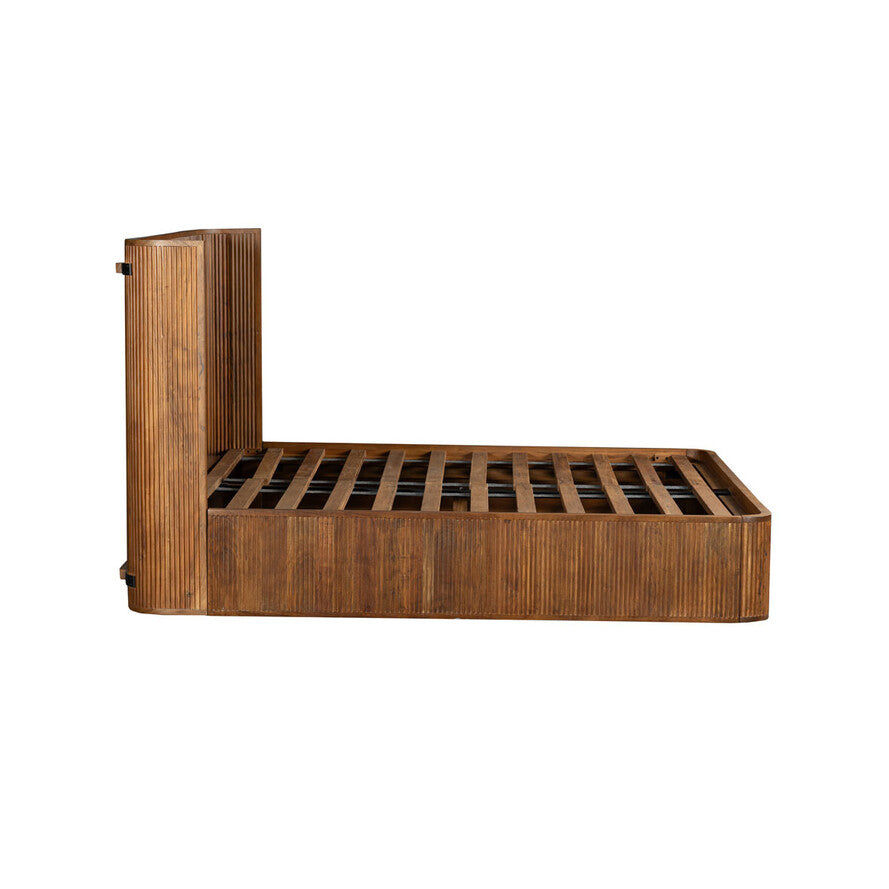 Modern Acacia Wood Double Bed
