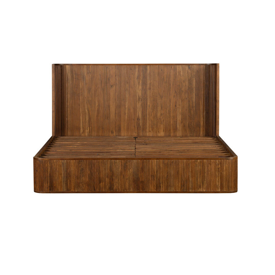 Modern Acacia Wood Double Bed
