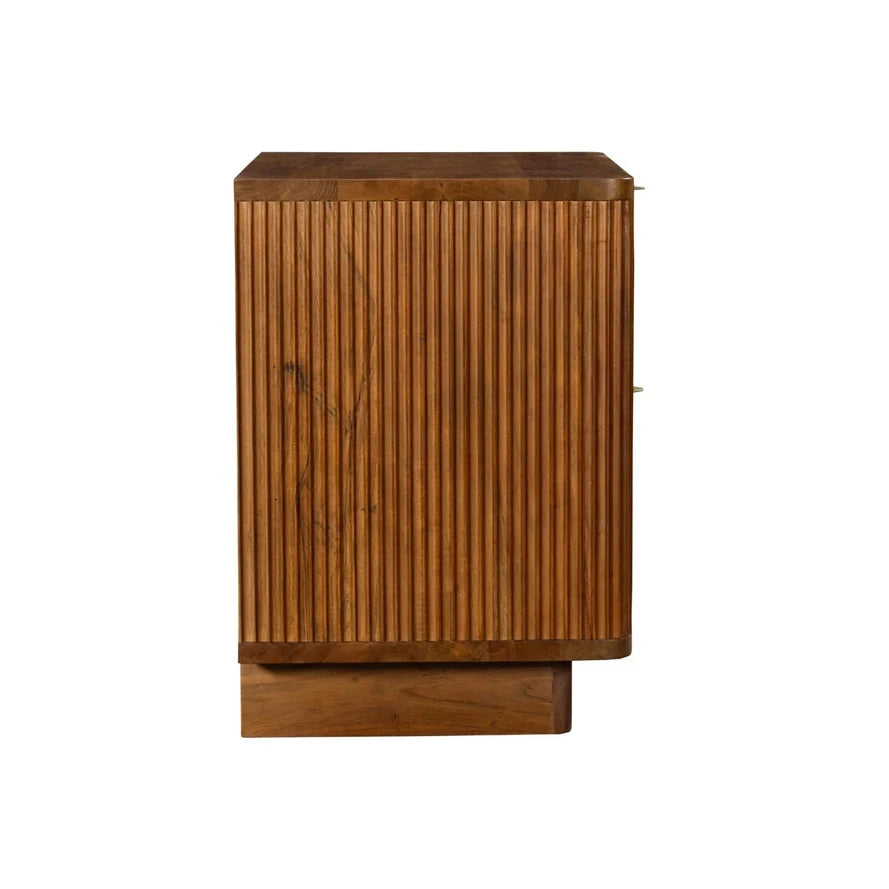 Art Nouveau Bedside Table | Solid Acacia Wood Nightstand | 64 x 45 x 65 cm | Life is Beautiful Collection