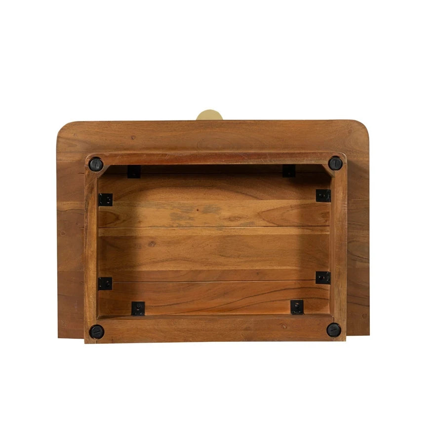 Art Nouveau Bedside Table | Solid Acacia Wood Nightstand | 64 x 45 x 65 cm | Life is Beautiful Collection