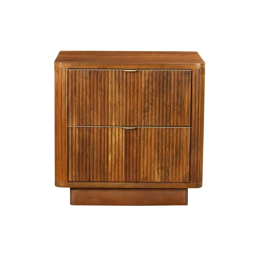 Art Nouveau Bedside Table | Solid Acacia Wood Nightstand | 64 x 45 x 65 cm | Life is Beautiful Collection
