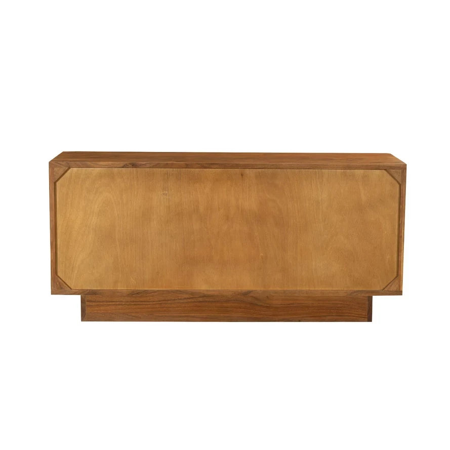 Art Nouveau Acacia Wood Chest of Drawers LT-105342 | Life is Beautiful Collection | Solid Wood Wide Dresser | Gray Bedroom Storage 165x75x50cm