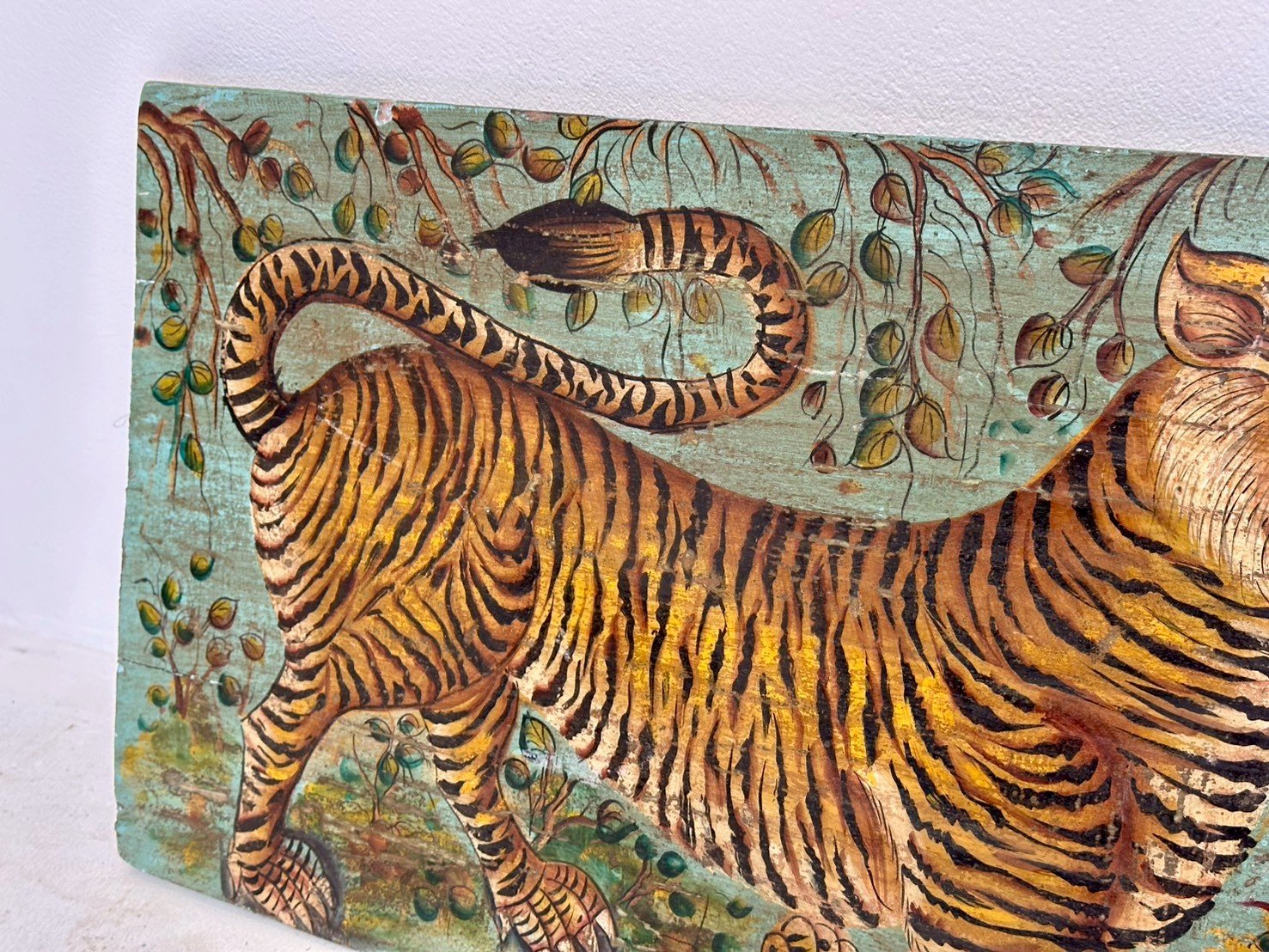 animal print wood panel