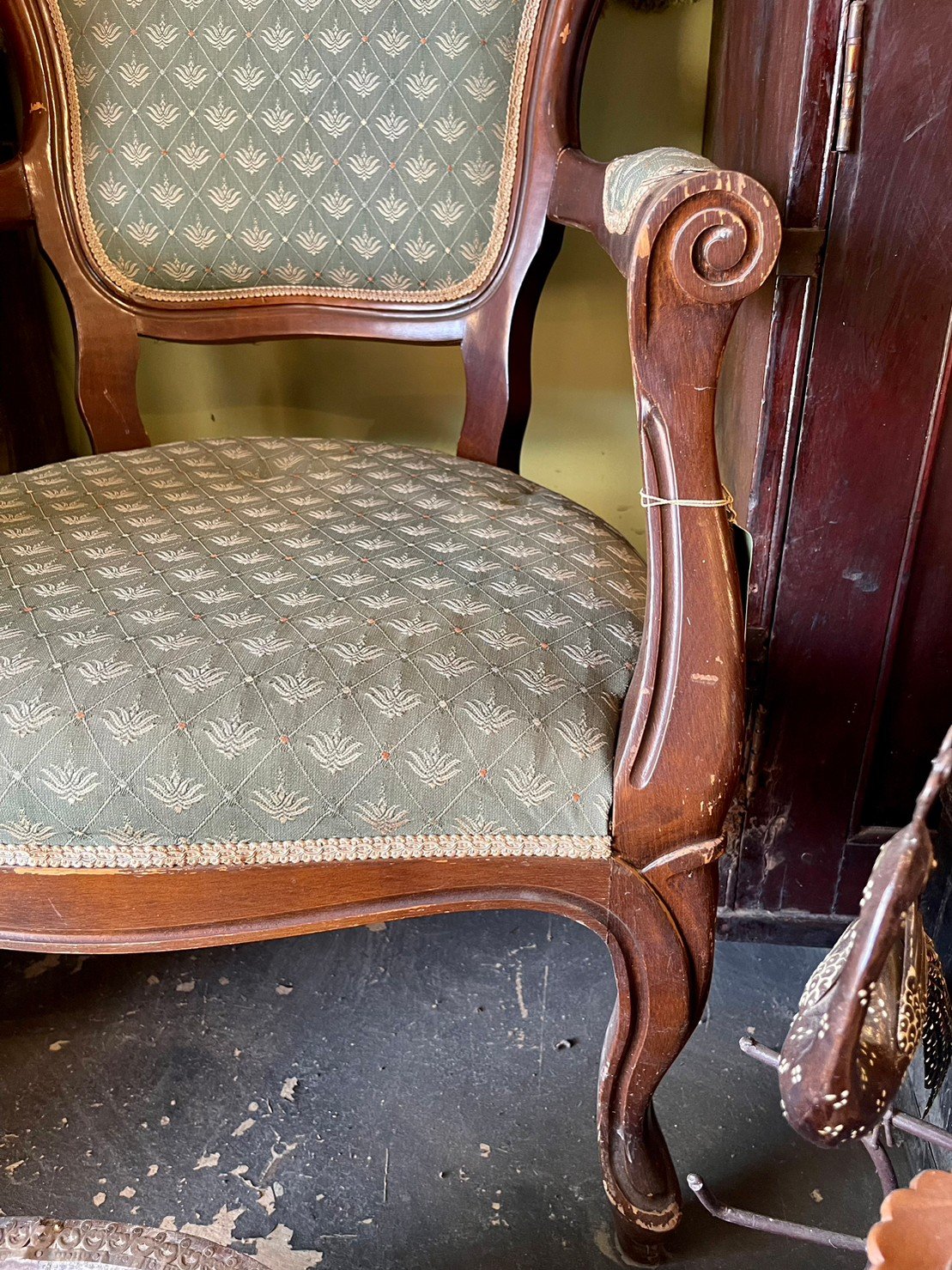 Antiquarian Floral Wooden Chair – Luxury Wooden Chairs with Classic European Design W62 x D45 x H100 cm - RIVO HOMES
