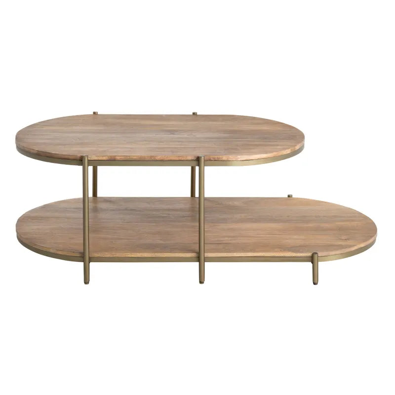 antique gold 2-shelf coffee