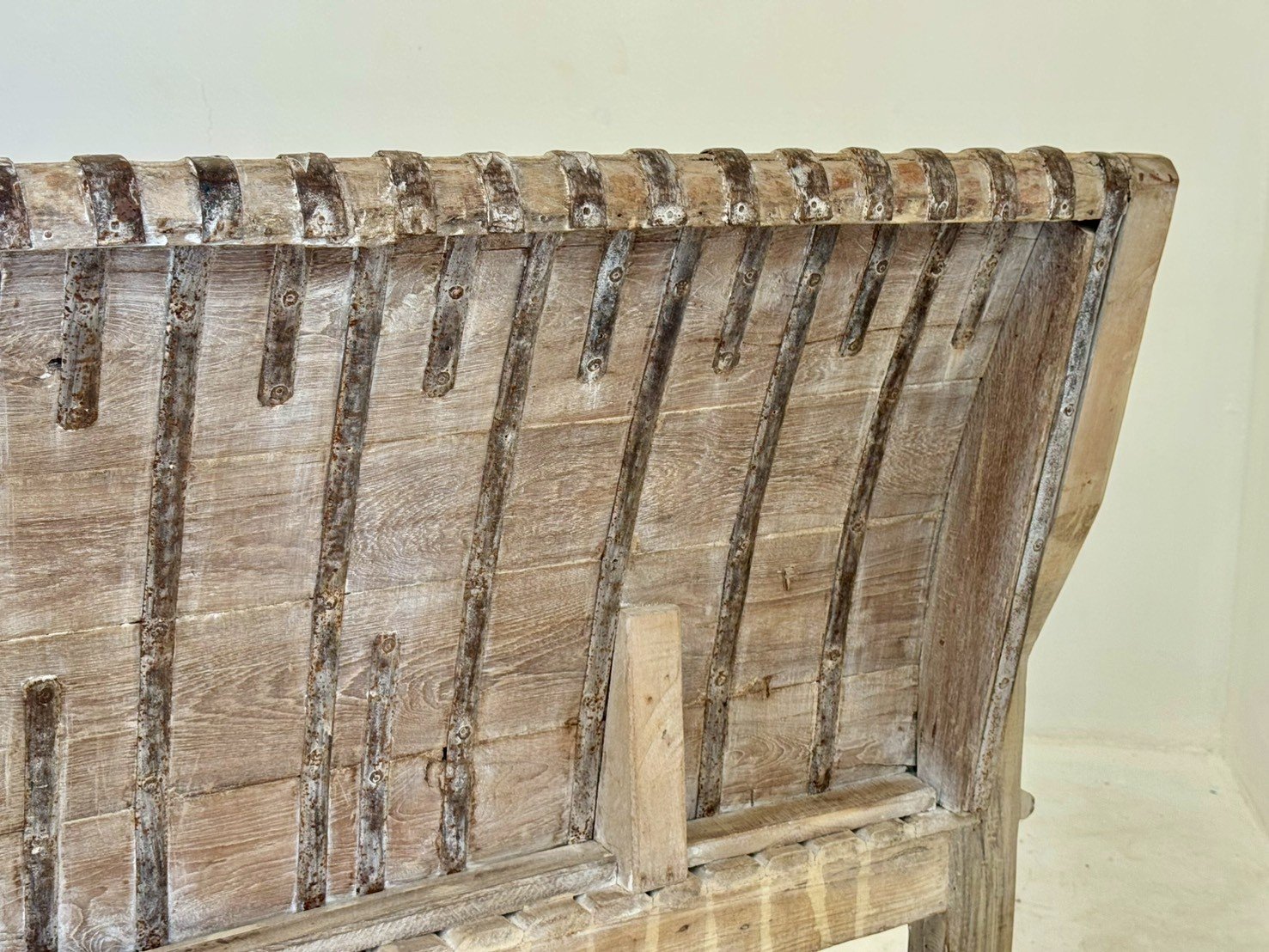 antique style wood bench
