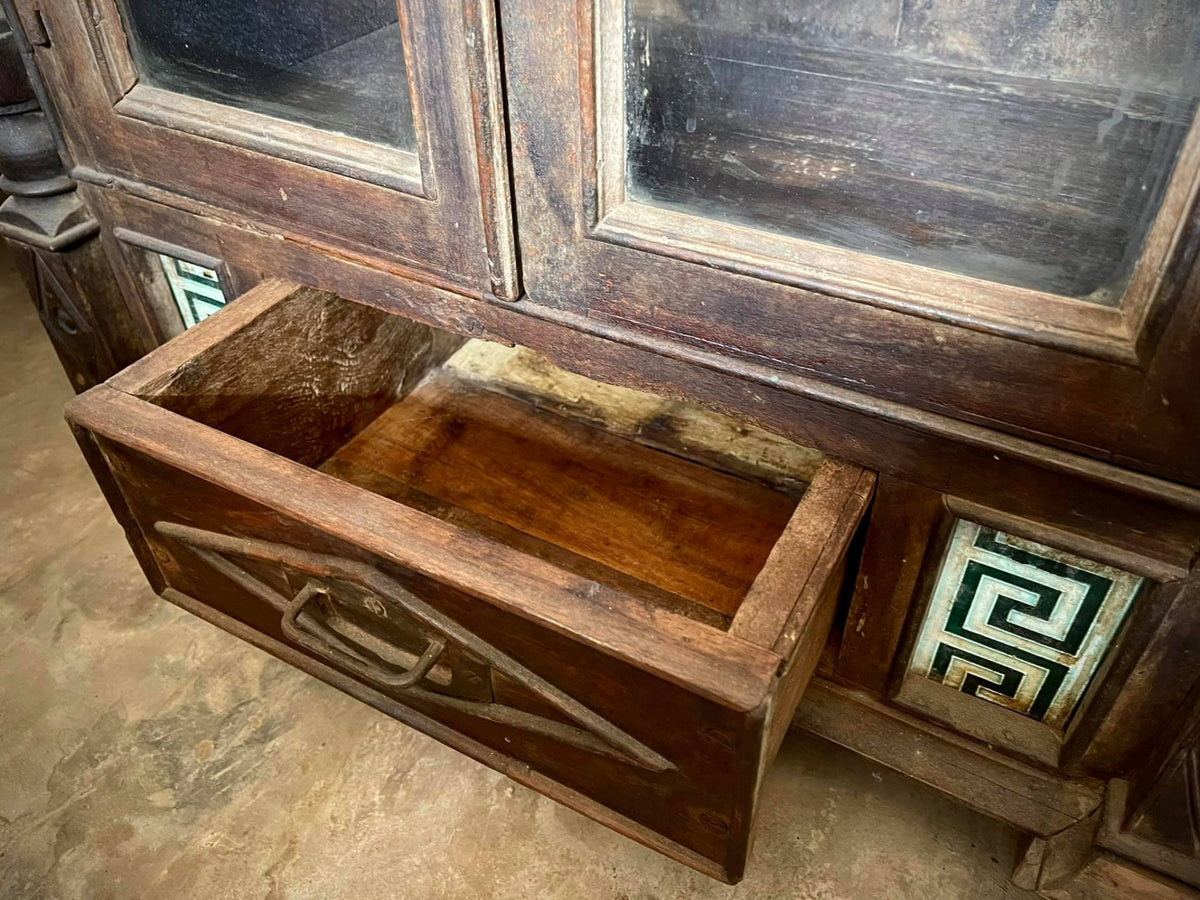 antique wooden hutch