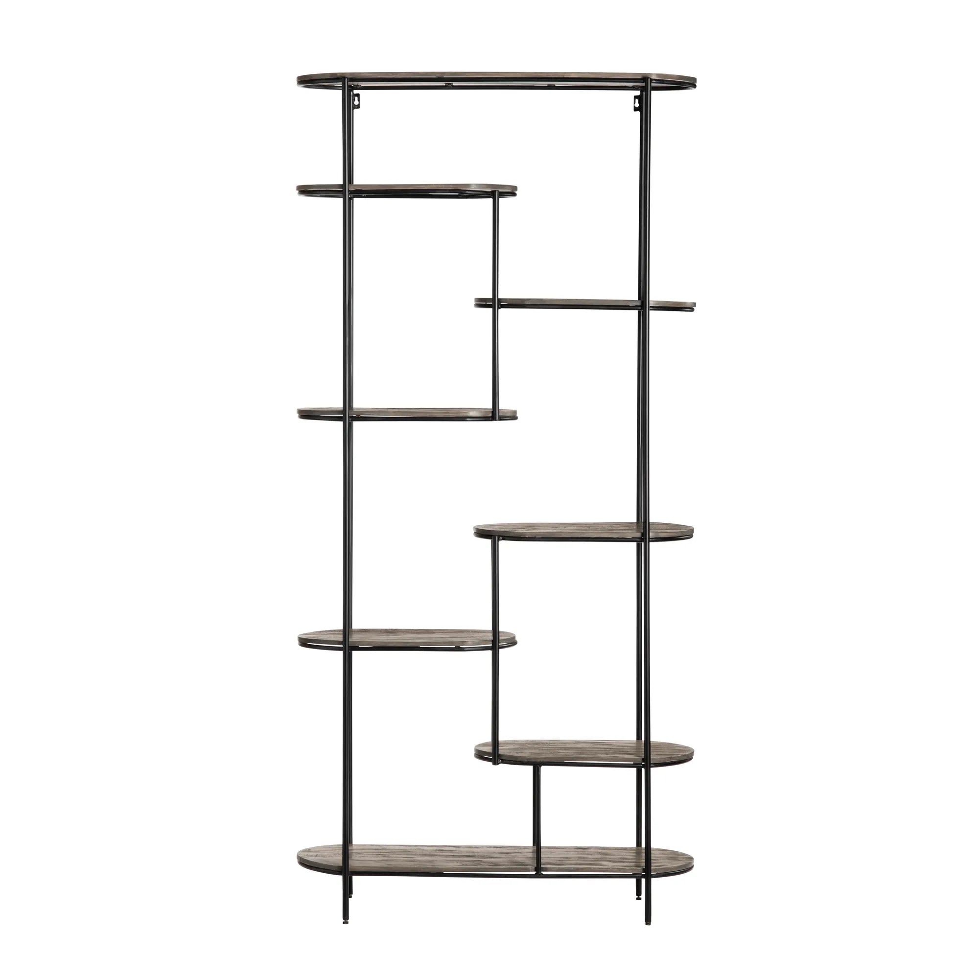 asymmetrical shelving