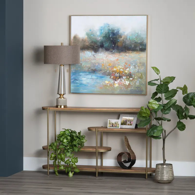 baldwin tiered console table
