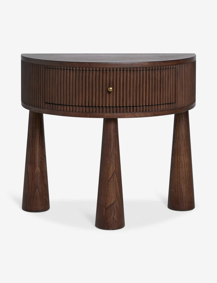 bed side tables walnut finish