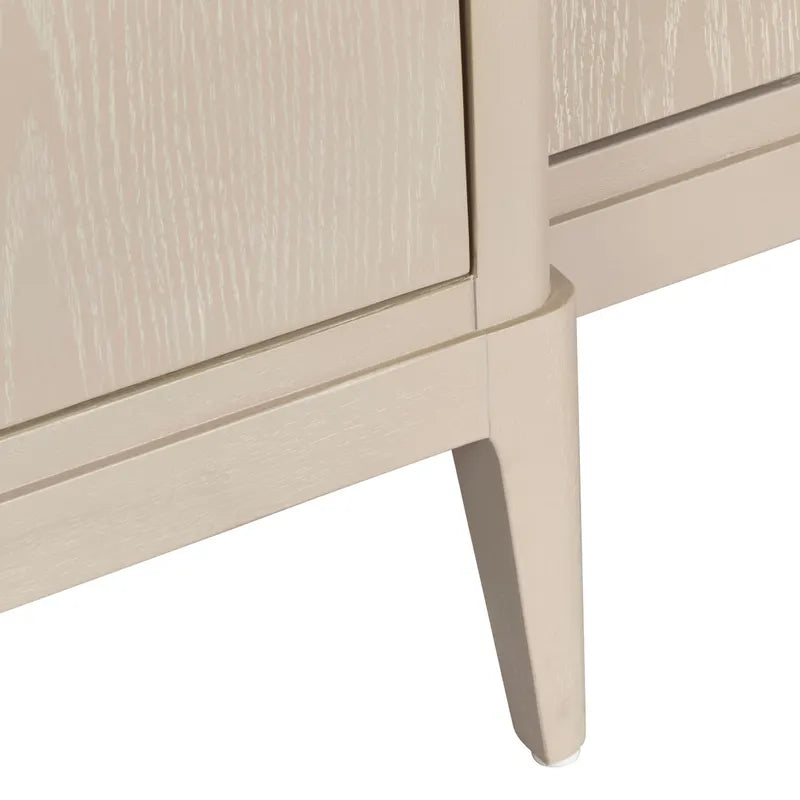 beige finish dining cabinet