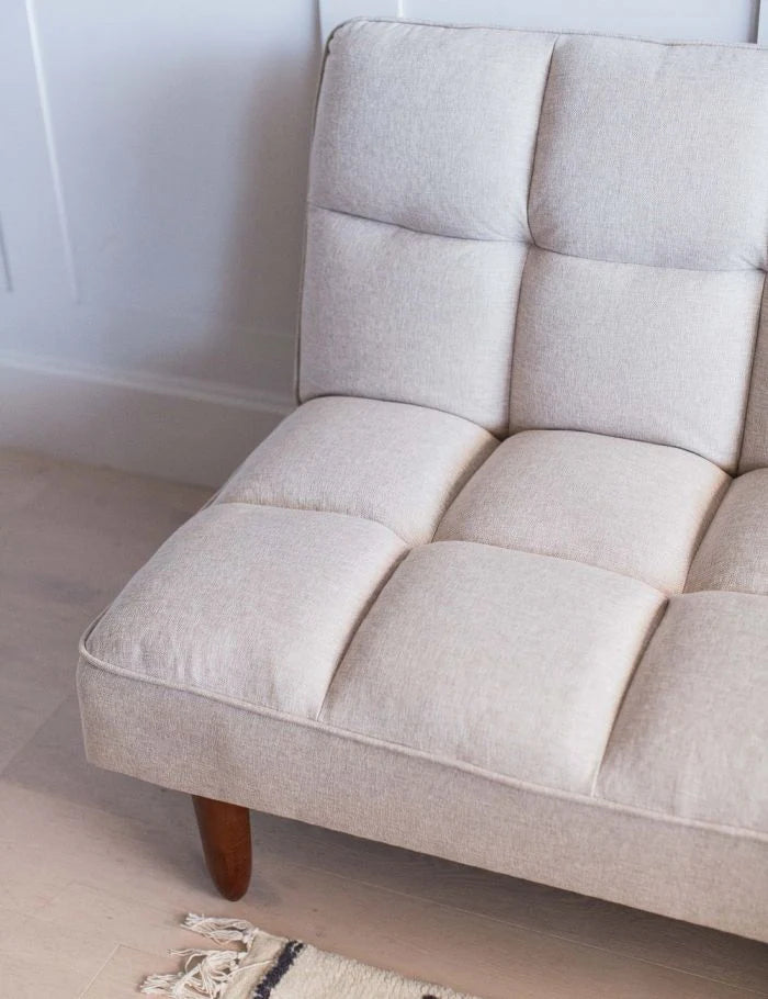 beige linen sleeper sofa