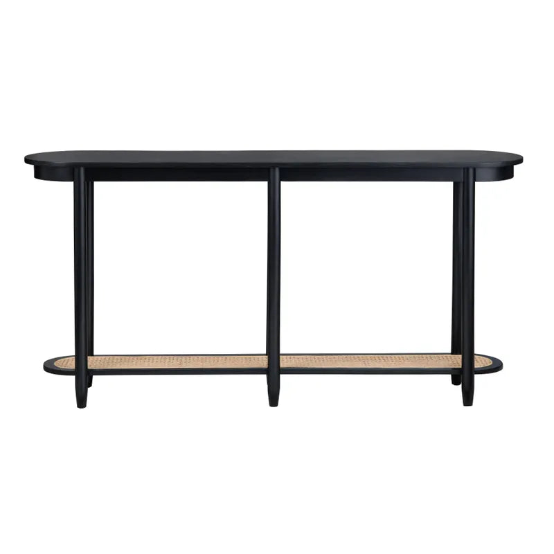 black console table