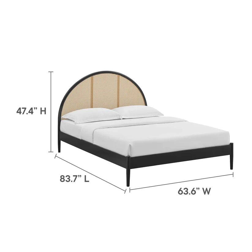 black finish bohemian bed