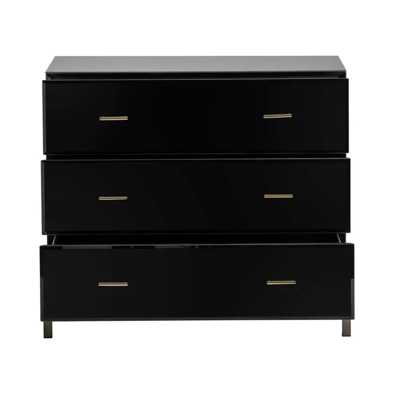  black glass chest