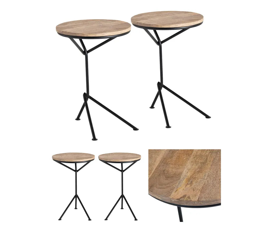  black metal table set
