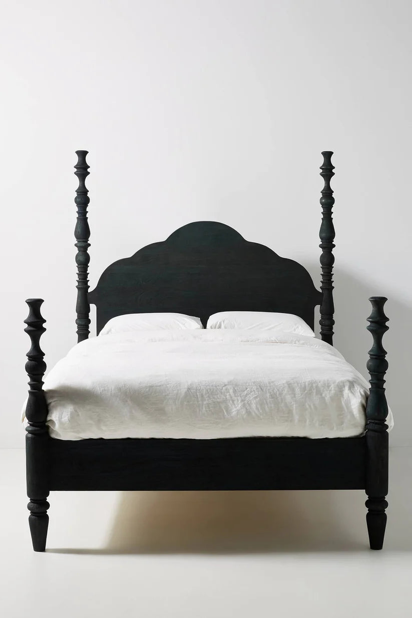  black white fretwork bed